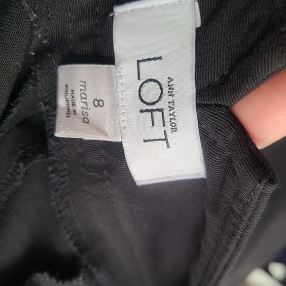 Loft Marisa Nautical Side Belt Paperbag High Waist Dress Pants - Picture 7 of 8